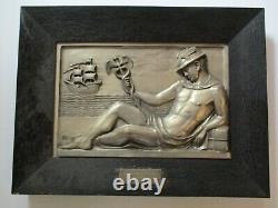 Antique Art Deco Sculpture 1920's Male Model Icon Iconic Nautical Old Ship Rare