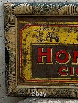 Antique Bears Honeydew Cigarettes Carton Framed Adv Tin Sign Board Old Framed