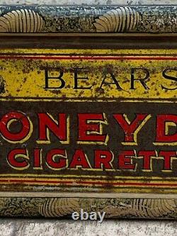 Antique Bears Honeydew Cigarettes Carton Framed Adv Tin Sign Board Old Framed