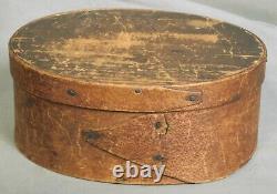 Antique Bent Wood Shaker Style Oval Pantry Box Old Surface Vintage 1800s