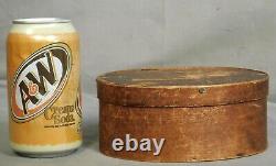 Antique Bent Wood Shaker Style Oval Pantry Box Old Surface Vintage 1800s