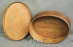 Antique Bent Wood Shaker Style Oval Pantry Box Old Surface Vintage 1800s