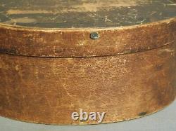 Antique Bent Wood Shaker Style Oval Pantry Box Old Surface Vintage 1800s