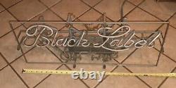 Antique CARLING BREWING COMPANY BLACK LABEL ON TAP NEON BEER SIGN LIGHT old VTG