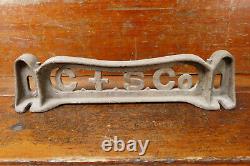 Antique C&C Company Cast Iron Scale Topper Advertising Sign Unique Old 24 Wide