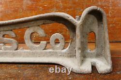 Antique C&C Company Cast Iron Scale Topper Advertising Sign Unique Old 24 Wide