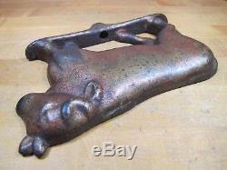 Antique Cast Iron COW Figural Butcher Trade Sign Farm Gate Topper Orig Old Paint