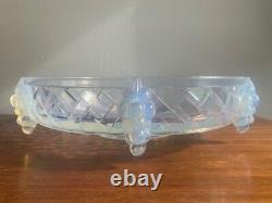 Antique Centerpiece Opalescent Glass Art Deco Jean GAUTHIER-Ezan Signed Old 20th