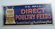 Antique Direct Poultry Feed Sign Advertising Graphic Attica Ny Old Farm