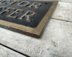 Antique Doctor Sign Doctors Office Trade Bronze DR SCHAEFER Vintage Heavy Old