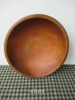 Antique Dough Butter Chopping Bowl, MUNISING 14 Wood, Primitive Old Patina