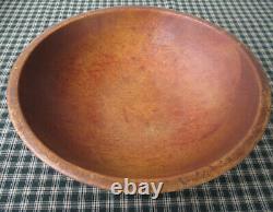 Antique Dough Butter Chopping Bowl, MUNISING 14 Wood, Primitive Old Patina