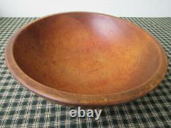 Antique Dough Butter Chopping Bowl, MUNISING 14 Wood, Primitive Old Patina