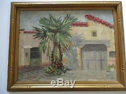 Antique Early California Painting Landscape By Anita Brown Rare Woman Artist Old