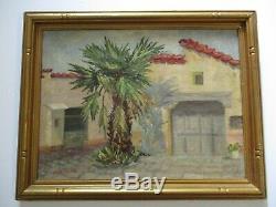 Antique Early California Painting Landscape By Anita Brown Rare Woman Artist Old