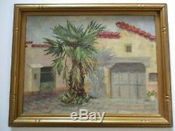 Antique Early California Painting Landscape By Anita Brown Rare Woman Artist Old