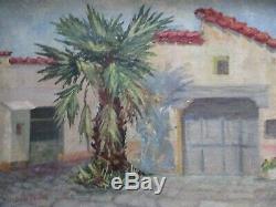 Antique Early California Painting Landscape By Anita Brown Rare Woman Artist Old