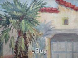 Antique Early California Painting Landscape By Anita Brown Rare Woman Artist Old