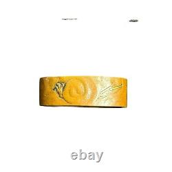 Antique Edo Period Signed Fuchi Kashira Set with Old Man & Sword