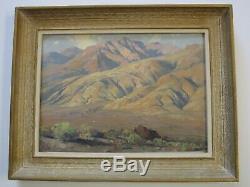Antique Finest Ralph Love Painting Early California Landscape Old Desert Bloom