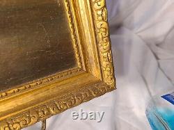 Antique Floral Still Life oil on Canvas Un-Signed -Old Frame 20.5 X 14.5 Inchs