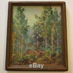 Antique Frederick Johnson Oil Painting California Early Landscape American Old