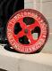 Antique Gambling Roulette Wheel Casino Game Carnival Sign Vintage Wood Red Old