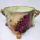 Antique Hand Painted Porcelain Jardiniere Planter Vase Signed 1899 Old Paris