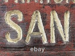 Antique Historic Old West Spanish California Mission SAN MIGUEL Wood Sign