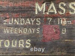 Antique Historic Old West Spanish California Mission SAN MIGUEL Wood Sign