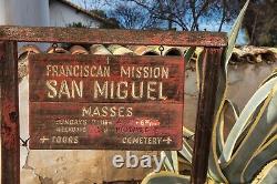 Antique Historic Old West Spanish California Mission SAN MIGUEL Wood Sign