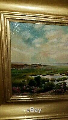 Antique Impressive 19th to 20th Century Early American Landscape Old Painting