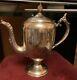 Antique Kettle F. B. Rogers Silver On Copper Teapot Signed Floral Rare Old 19th