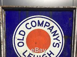 Antique Large Old Companys Lehigh Premium Anthracite Coal Porcelain Sign PA #1