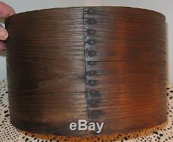 Antique Lg Wooden Grain Measure Old Nailed Seam Signed Frye&son Wiltin Nh 8 Qt
