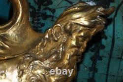 Antique Magic Lamp Aladdin Gilt Bronze Sign Octave Lelièvre Art Nouveau Rare Old