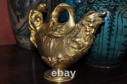 Antique Magic Lamp Aladdin Gilt Bronze Sign Octave Lelièvre Art Nouveau Rare Old