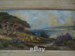 Antique Manuel Valencia Painting Early Old California Impressionist Landscape