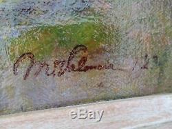 Antique Manuel Valencia Painting Early Old California Impressionist Landscape