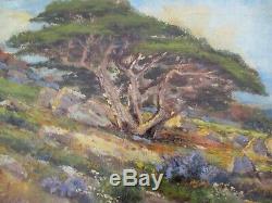 Antique Manuel Valencia Painting Early Old California Impressionist Landscape