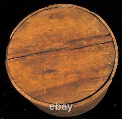 Antique Marked 1807 Primitive Shaker Box Basket Hand Made Old Nails Folk Art Wow