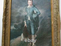 Antique Oil Painting After Thomas Gainsborough Signed 19th Century Old Master