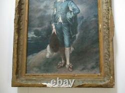 Antique Oil Painting After Thomas Gainsborough Signed 19th Century Old Master