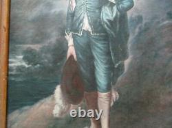 Antique Oil Painting After Thomas Gainsborough Signed 19th Century Old Master