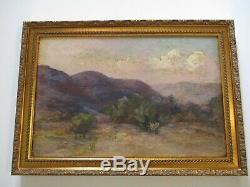 Antique Oil Painting Antique Old American Impressionist Landscape 1890's Mystery