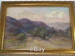 Antique Oil Painting Antique Old American Impressionist Landscape 1890's Mystery