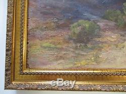 Antique Oil Painting Antique Old American Impressionist Landscape 1890's Mystery