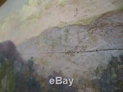 Antique Oil Painting Antique Old American Impressionist Landscape 1890's Mystery