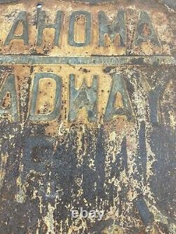 Antique, Oklahoma Broadway of America Sign Old Historic Sign Man Cave Decor