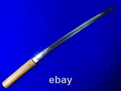 Antique Old 16 Century Japan Japanese Wakizashi Signed Sword with Scabbard